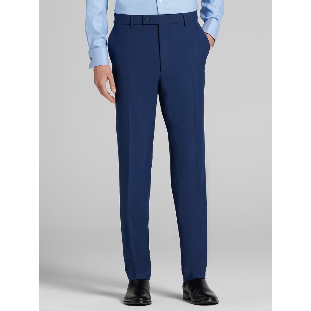 Egara Orange Men's Suit Separates Pants‎ Slim Fit Size 29Wx30L Blue